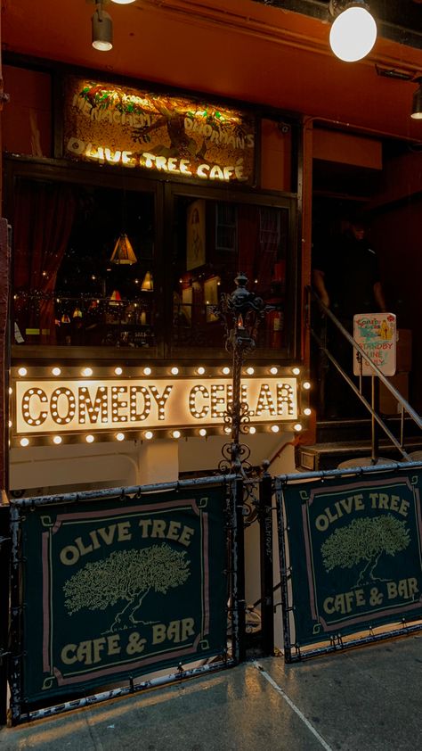 Comedy Cellar Nyc, Comedy Show Aesthetic, Comedy Club Aesthetic, Comedy Aesthetic, Comedy Cellar, Nightlife Aesthetic, Anastasia Nikolaevna, Alphabet Dating, San Myshuno