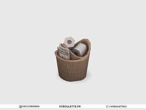 The Sims Resource - Life Bathroom - Toilet paper basket Sims 4 Cc Bathroom Clutter, Toilet Paper Basket, Furniture Cc, San Myshuno, Cc Sims4, Sims 4 Clutter, Bathroom Trash Can, Sims Games, Paper Basket