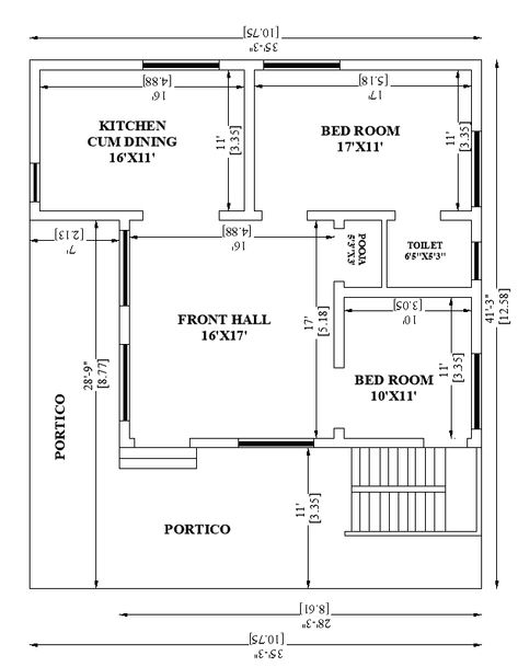 2d Autocad Plan, Autocad Floor Plan With Dimensions, 2d House Plan With Dimensions, Autocad 2d Drawing Civil, 2d Drawings Autocad, Autocad Drawing Floor Plans, Cad Drawing Architecture, 2d Plan Autocad, House Plan With Dimensions