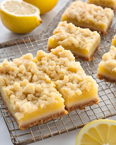 Lemon Crumb Bars – Alldelish Lemon Bars Using Lemon Curd, Lemon Bar Crumble Cookie, Lemon Crumb Bars I Am Baker, Lemon Crumb Cake With Lemon Curd, Lemon Crumble Bars, Lemon Crumb Muffins, Lemon Crumb Bars, Lemon Dessert Recipes Easy, Lemon Crumble