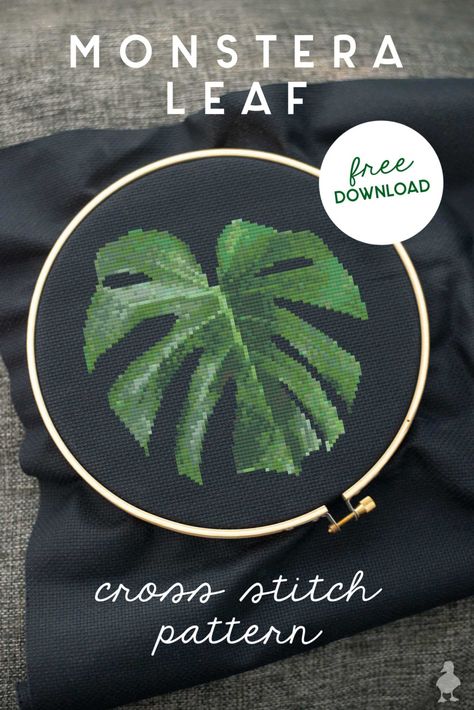 Leaf Cross Stitch Pattern, Leaf Cross Stitch, Cross Stitch Ideas, Free Cross Stitch Charts, Embroidery Leaf, Cross Stitch Fonts, Green Embroidery, Cross Stitch Love, Stitch Ideas