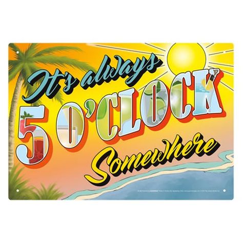 5 O Clock Somewhere, Popular Kids Toys, Retro Tin Signs, American Diner, 5 O Clock, Frames For Canvas Paintings, Affordable Wall Art, Cool Posters, New Toys