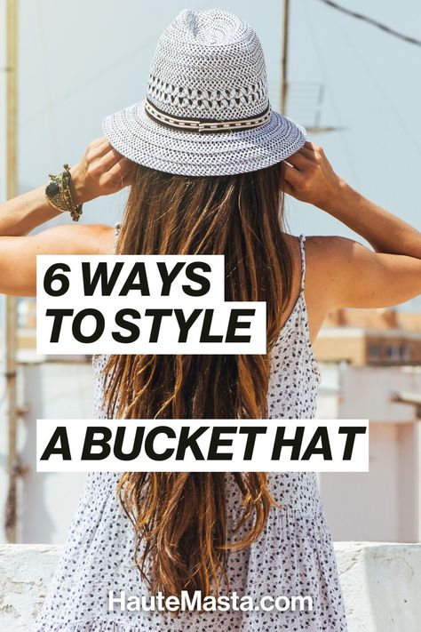 how to wear a bucket hat Bucket Hat Styling, Hat With Short Hair, Hat With Braids, Curly Hair Up, Two French Braids, Short Hair Up, Bucket Hat Style, Ladies Hat, Practice Wear