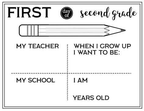 Free Printable First Day of School All About Me Sign - Paper Trail Design First Day Of School Template, Preschool About Me, Friendship Activities Preschool, First Day First Grade, School All About Me, My First Day Of School, Paper Trail Design, First Day Activities, School Template