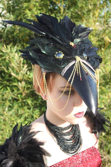 Raven Headpiece - my design modeled by Isolde. Raven Headpiece, My Design, Design Model, Photoshoot Ideas, Festival Captain Hat, Headpiece, Captain Hat, Harajuku, Crown Jewelry