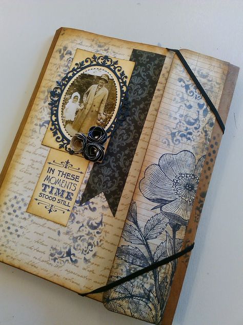 Crafts U Love: Tim Holtz Vintage Folio Tim Holtz Folio, Making Sketchbooks, Healthy Breakfast Ideas For Kids, Folio Ideas, Sizzix Big Shot Plus, Breakfast Ideas For Kids, Timmy Time, Ms Project, Tim Holtz Crafts