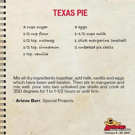 Texas pie Texas Cream Pie, Texas Pie Recipe, Texas Trash Pie Recipe, Texas Pie, Texas Recipes, Cottagecore Recipes, Frozen Cheesecake, Queens Food, Moon Pies