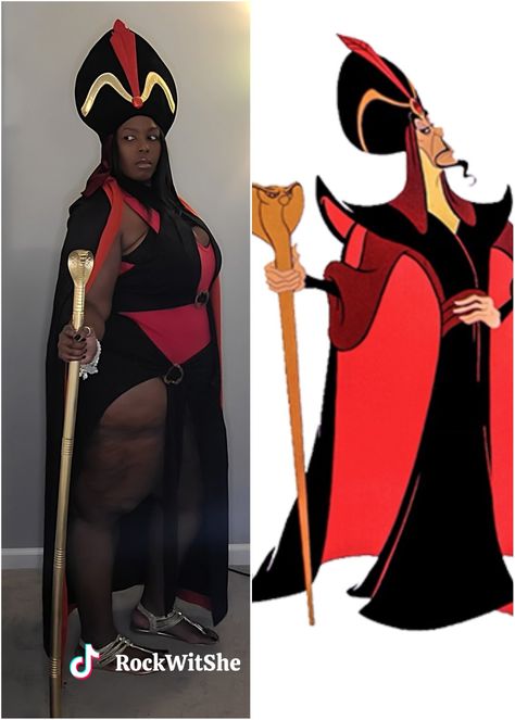 Plus Size Halloween Costume Idea For Women Jafar From Aladdin Jafar Costume, Jafar From Aladdin, Halloween Costume Plus Size, Disney Villain Costumes, Halloween Costumes Plus Size, Villain Costumes, Halloween Coustumes, Plus Size Costume, Plus Size Halloween Costume