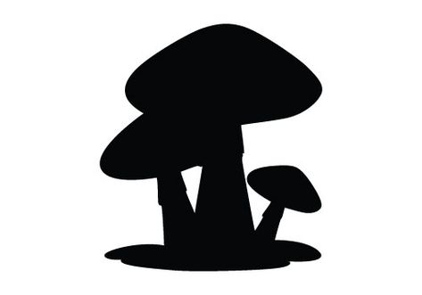 Mushroom Silhouette, Mushroom Vector, Plant Silhouette, Silhouette Nature, Mushroom Plant, Fairy Silhouette, Frog Sitting, Fairy Lanterns, Fairy Jars