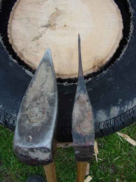 Wood Splitting Tools, Wood Splitter Homemade, Firewood Ideas, Kindling Splitter, Splitting Wood, Storage Outdoor, Open Fire Cooking, Yard Diy, How To Split