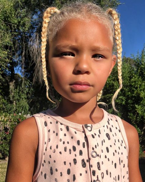 pin; tatianamoonlight Blonde Mixed Girl, Constipated Baby, Mixed Girl, Straight Blonde Hair, Mixed Kids, Afro Punk, Mommy Blogger, Trendy Baby, Baby Fever