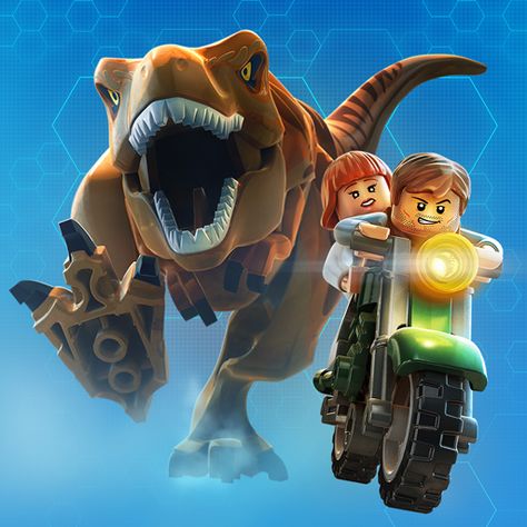 LEGO Jurassic World: Dinosaur chasing heroes on motorcycle Lego Humor, Lego Jurassic Park, Lego Dinosaur, Jurassic World Movie, Jurassic World 2, Jurassic Park Movie, Lego Jurassic, Lego Jurassic World, Michael Crichton