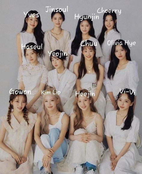 Loona Members Names, Loona Names, Bts Members Names, Kpop Group Names, Girls Group Names, La Girls, Olivia Hye, Special Girl, Pop Bands