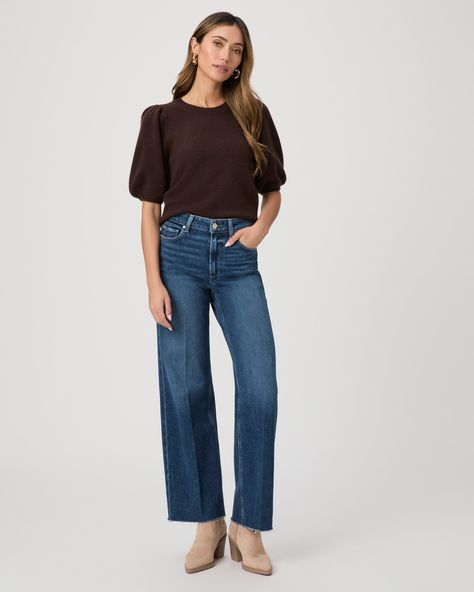 Anessa 31 Inch Wide Leg Jean - Arpeggio Soft Jeans, Breaking In, Latest Instagram, Paige Denim, Bottom Clothes, Everyday Wardrobe, Vintage Jeans, Sophisticated Style, Work Out