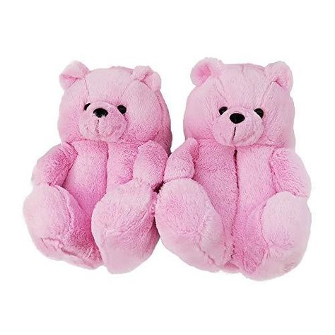 Cartoon Slippers, Teddy Bear Slippers, Teddy Bear Cartoon, House Cartoon, Bear Slippers, Teddy Bear Design, Animal Slippers, Pink Teddy Bear, Pink Slippers