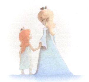 Young Rosalina and her mother - Super Mario Galaxy concept art - not the feels!! Nooooooo :'( Galaxy Concept Art, Harmonie Mario, Luigi And Daisy, Super Mario Princess, Mario Fan Art, Nintendo Princess, Nintendo Fan Art, Super Mario Galaxy, Princesa Peach