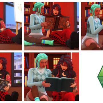 Sims 4 Reading Book Pose, Sims 4 Reading Poses, Body Turnaround, Sims Poses, 4 Poses, Reading Accessories, Sims4 Cc, Cc Finds, Maxis Match