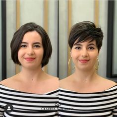 Kort Bob, Face Tips, Pixie Cut With Bangs, Pixie Hair, Short Bob Haircuts, Bob Hair, Penteado Cabelo Curto, Hair Makeover, Short Hair Haircuts