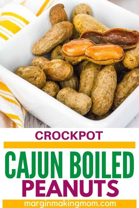 You'll love how easy it is to make these delicious Cajun boiled peanuts in your Crockpot! No fancy equipment or ingredients--just simple spicy food at its best! #slowcooker #Cajunfood #crockpot #peanuts Crockpot Boiled Peanuts Recipe Cajun, Cajun Boiled Peanuts Recipe Crockpot, Boiled Peanuts Recipe Crockpot, Crockpot Boiled Peanuts Recipe, Boiled Peanuts Crockpot, Cajun Boiled Peanuts Recipe, Crockpot Cajun, Boiled Peanuts Recipe, Cajun Boiled Peanuts