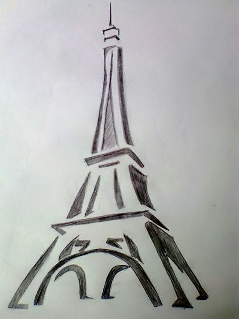 Efile Tower Sketch, Impressionist Drawings Pencil, Eiffel Tower Drawing, Paris Room Decor, Paris Drawing, Scary Drawings, Nature Art Drawings, Paris Pictures, Architecture Drawing Art