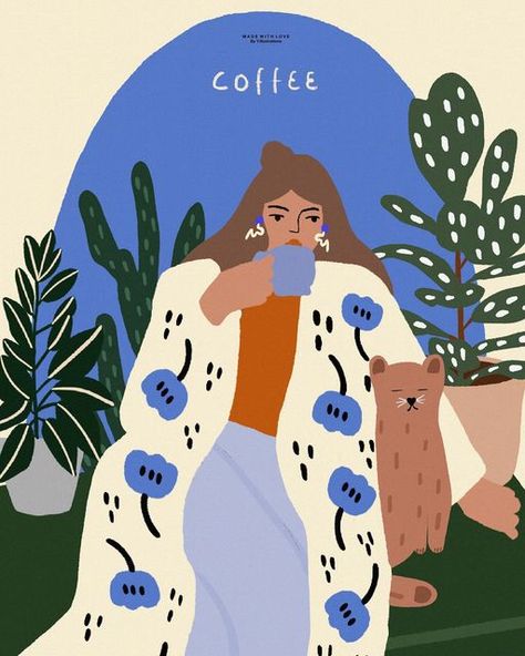 Instagram Art Ideas, Classy Illustration, Old Illustration, Coffee Illustration, Book Illustration Art, Have A Great Weekend, Fauvism, Art Painting Gallery, First Coffee