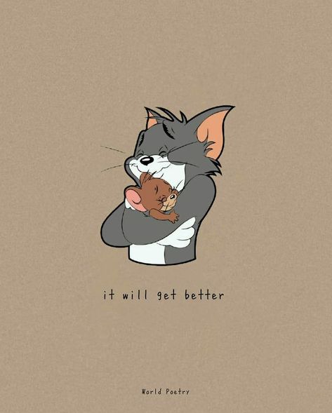 Quotes Cartoon, Cute Disney Quotes, Wallpapers Cute, Cartoon Quotes, Disney Quotes, Tom And Jerry, Cute Disney, Get Better, Cute Cartoon Wallpapers