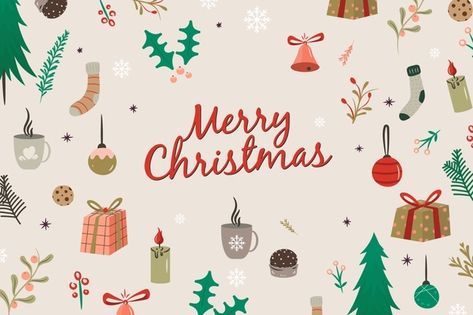 Hand drawn merry christmas background | Free Vector #Freepik #freevector #background #watercolor #christmas #gold Christmas Background For Pc, Ipad Wallpaper Christmas Backgrounds, Christmas Mac Book Backgrounds, Merry Christmas Desktop Wallpaper, Laptop Wallpaper Christmas Backgrounds, Christmas Backgrounds Aesthetic Desktop, Christmas Background For Computer, Computer Christmas Wallpaper Aesthetic, Christmas Backgrounds For Computer