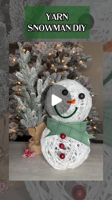 Rosa Enid on Instagram: "Yarn Snowman DIY ☃️  This DIY is so easy and fun to do! It’s the perfect thing to make during the holiday season! ☺️  Supplies: 2 Balloons Modge Podge White Yarn Hot Glue Chenille Stems for the Nose and Mouth Little foam ornaments for the eyes and buttons. Ribbon for the scarf  How to make: Blow up your balloons, dip the yarn into the Modge Podge and then wrap it around the balloons. Then leave them to dry.  Once they are dry, pop the balloons.  Hot glue one ball on top of the other. Hot glue the eyes, nose and mouth, buttons and scarf! Then your snowman will be ready!  I love this so much! It’s going to look great with my Holiday Decor!  #christmasdiy #christmascrafts #christmasdecor #christmasideas #yarncraft #snowmandiy" Frazzled Snowman, Yarn Snowman, Crafts With Hot Glue, Foam Ornaments, Diy Christmas Snowflakes, Snowman Diy, Yarn Crafts For Kids, Snow Flakes Diy, Thing To Make