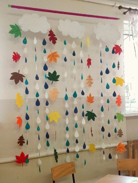 Autumn Classroom Decorations, Spring Toddler Crafts, Craft Activities For Toddlers, Kindergarten Decorations, Autumn Leaves Craft, Preschool Decor, Fall Classroom Decorations, Fruit Coloring Pages, Fall Arts And Crafts