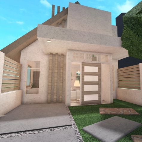 █▓▒▒░░░no gamepass minimalist loft apartment░░░▒▒▓█ 5x5 Bloxburg House, Minimalist House Bloxburg, Loft Apartment Exterior, Bloxburg Loft House, Bloxburg Minimalist House, Minimalist Loft Apartment, House Loft Ideas, Apartment Loft Ideas, Loft Exterior