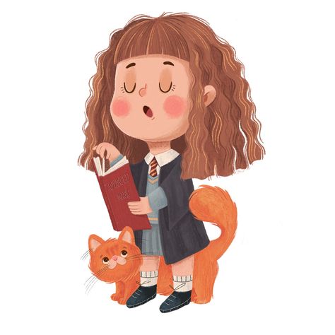 Behance'te Harry Potter Fan Art Potter Fanart, Harry Potter Cartoon, Harry Potter Illustrations, Harry Potter Kids, Harry Potter Illustration, Desenhos Harry Potter, Illustration Procreate, Harry Potter Drawings, Fan Art Drawing