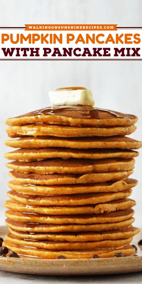 Pancake Mix Pumpkin Pancakes are a classic fall breakfast, but making pancakes from scratch isn't always an option. However, if you have a box of pancake mix in your pantry, you can whip these up in no time! Pumpkin Pancake Mix, Fall Breakfast Ideas, Easy Pumpkin Dessert, Pumpkin Spice Pancakes, Making Pancakes, Pumpkin Pancake Recipe, Pancakes From Scratch, Pumpkin Recipes Easy, Pumpkin Pie Mix