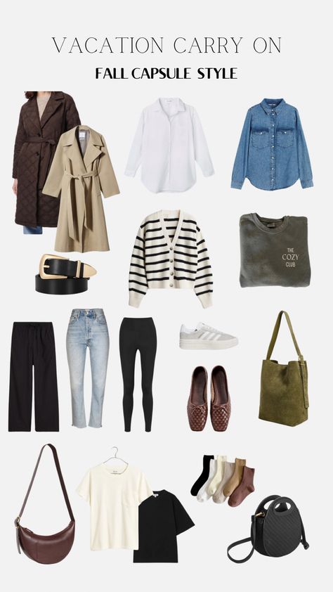 Shop Rib-knit Cardigan and other curated products on LTK, the easiest way to shop everything from your favorite creators. Montreal Fall Outfits, Carry On Capsule Wardrobe Fall, Weekend Trip Outfits Fall, Fall Outfit Capsule, Outfit Voyage, Japan Travel Outfit, Airport Essentials, Outfit Capsule, Fall Packing