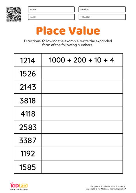 Expanded Form Worksheets, Worksheets For Grade 2, Easy Math Worksheets, Grade 5 Math Worksheets, Third Grade Worksheets, Third Grade Math Worksheets, Mental Maths Worksheets, Math Fact Worksheets, 5th Grade Worksheets