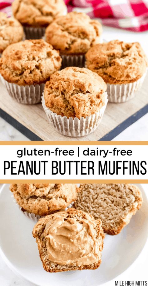 Gluten Free Peanut Butter Muffins, Peanut Butter Protein Muffins, Df Dessert, Health Era, Peanut Butter Muffins Recipes, Gluten Free Dairy Free Muffins, Gf Muffins, Gf Treats, Dairy Free Muffins