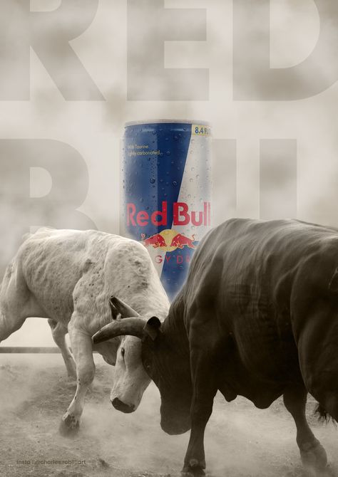 Creation of a poster about the Redbull original can on Photoshop Redbull Poster, Magazine Ads, Advertising Poster, Red Bull, Rodeo, Poster Design, Photoshop, Red, Quick Saves