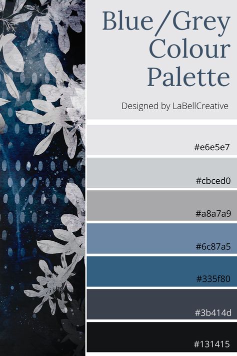 Pretty blue grey colour palette Blue Grey Colour Palette, Blue Grey Color Scheme, Blue Grey Color Palette, Ocean Colour Palette, Grey Colour Palette, Blue Color Pallet, Blue Pallets, Palette Blue, Blue Grey Color