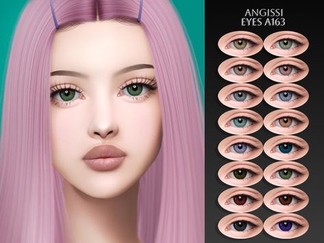 The Sims Resource - EYES A163 Sims 4 Cc Contact Lenses, Sims4 Eyes, Ts4 Eyes, Cc Eyes, Eye Face Painting, Sims 4 Tattoos, Sims 4 Cc Eyes, Cc Sims4, Makeup Cc