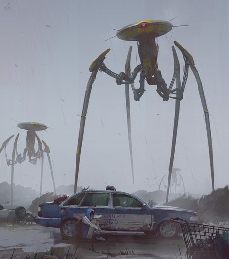 The Way Of Escape by Claud ZBut pray ye that your flight be not in the winter neither on the sabbath day. Simon Stalenhag, Dystopian Cyberpunk, Scifi Artwork, City Ideas, Environment Reference, Post Apocalyptic Art, Sci Fi City, Drone Design, Blue Planet