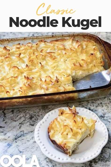 Sweet Noodle Kugel Recipe, Cottage Cheese Sour Cream, Sweet Noodle Kugel, Eggs Cottage Cheese, Noodle Kugel Recipe, Sour Cream Noodle Bake, Jewish Holiday Recipes, Jewish Cuisine, Cottage Cheese Recipes