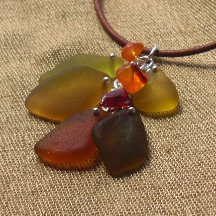 Seaglass jewelry - cascade necklace Sea Glass Crafts Jewellery, Seaglass Ideas, Seaglass Crafts, Crafts Fall, Beach Glass Crafts, Cascade Necklace, Seaglass Jewelry, Art Necklace, Beach Glass Art