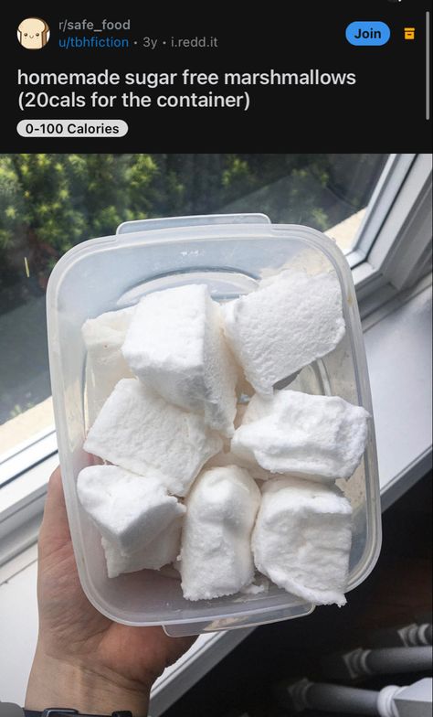 Sugar Free Marshmallows, Calorie Recipes, Low Cal Recipes, Low Calorie Desserts, Healthy Food Motivation, Healthy Sweets Recipes, Food Recepie, Low Cal, Croutons