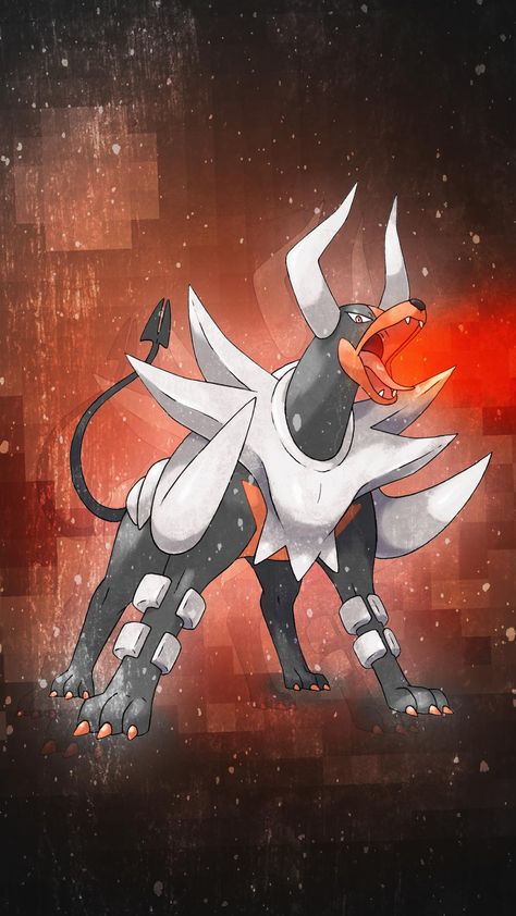 Mega Houndoom Mega Houndoom, Dog Pokemon, Pokemon Guzma, Fire Pokemon, Cool Pokemon Wallpapers, Doodle Art Drawing, Play Pokemon, Kaiju Art, Pokemon Teams