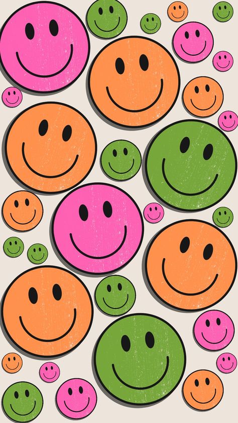 Groovy Wallpaper, Retro Wallpaper Iphone, Notebook Cover Design, Beautiful Wallpapers Backgrounds, Retro Groovy, Smiley Faces, Phone Background, Cute Patterns Wallpaper, Flower Phone Wallpaper