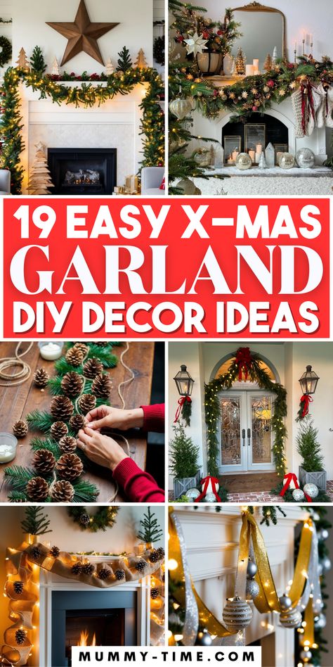 🎄 Get into the festive spirit with our DIY Christmas Garland Decor Ideas! Discover how to create unique and festive garlands that will brighten your home. 🌟 Perfect for mantels, doorways, or tables. Check out our tips and save this pin for holiday decorating inspiration! Christmas Garland Ideas Doorway, Garland Over Doorway, Christmas Garland Doorway, Garland Decor Ideas, Diy Christmas Mantel Decor, Christmas Garland Decor, Lace Garland, Diy Mantel, Led Garland