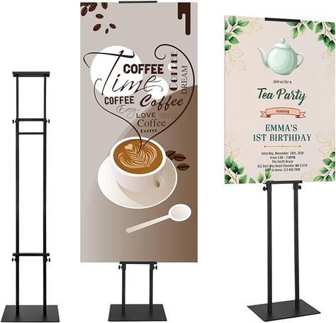 Amazon.com: ZEGNEER Black Pedestal Poster Stand for Display, Adjustable Height Up to 80 Inchs, Heavy Duty Double Sided Sign Holder for Board & Foam : Office Products Dream Tea, School Supply Store, Board Stand, Sign Stand, Banner Stands, Sign Display, Sign Holder, Store Signs, Poster Board