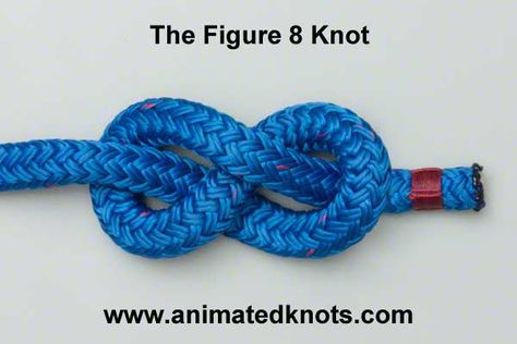 figure_8_knot Figure Eight Knot, Animated Knots, Mountain Bracelet, 8 Knot, Climbing Knots, Beachy Wedding, Knot Braid, Knots Diy, Rope Knots