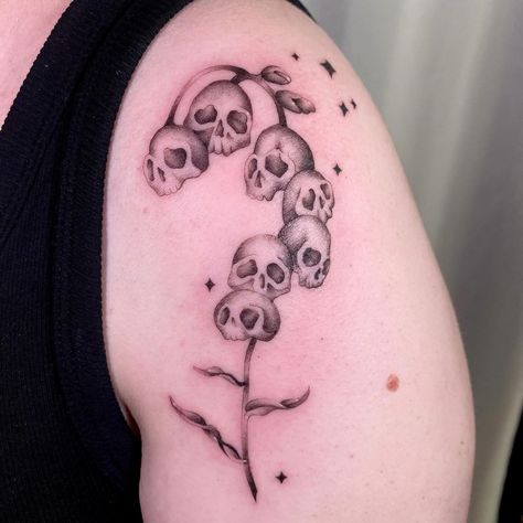 Skull plant from my flash for Emily last week, thank you! ✦ 💀 ✦ Done at Seven Saints Tattoo. • • • • • #melbourne #melbournetattoo… | Instagram Skull Plant Tattoo, Saints Tattoo, Saint Tattoo, Melbourne Tattoo, Plant Tattoo, Tattoo On, I Tattoo, Tattoo Artists, Tatting