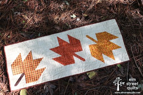 Table Runners Patterns Free, Table Runners Patterns, Maple Leaf Table Runner, Leaf Table Runner, Canadian Maple Leaf, Mini Quilt Patterns, Happy Canada Day, Canadian Flag, Table Runner Pattern