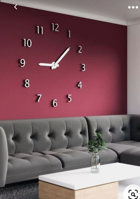 Burgundy Living Room, Burgundy Walls, Room Color Combination, Living Room Wall Color, Room Wall Colors, Accent Walls In Living Room, Bedroom Wall Paint, Bedroom Wall Colors, Living Room Design Decor